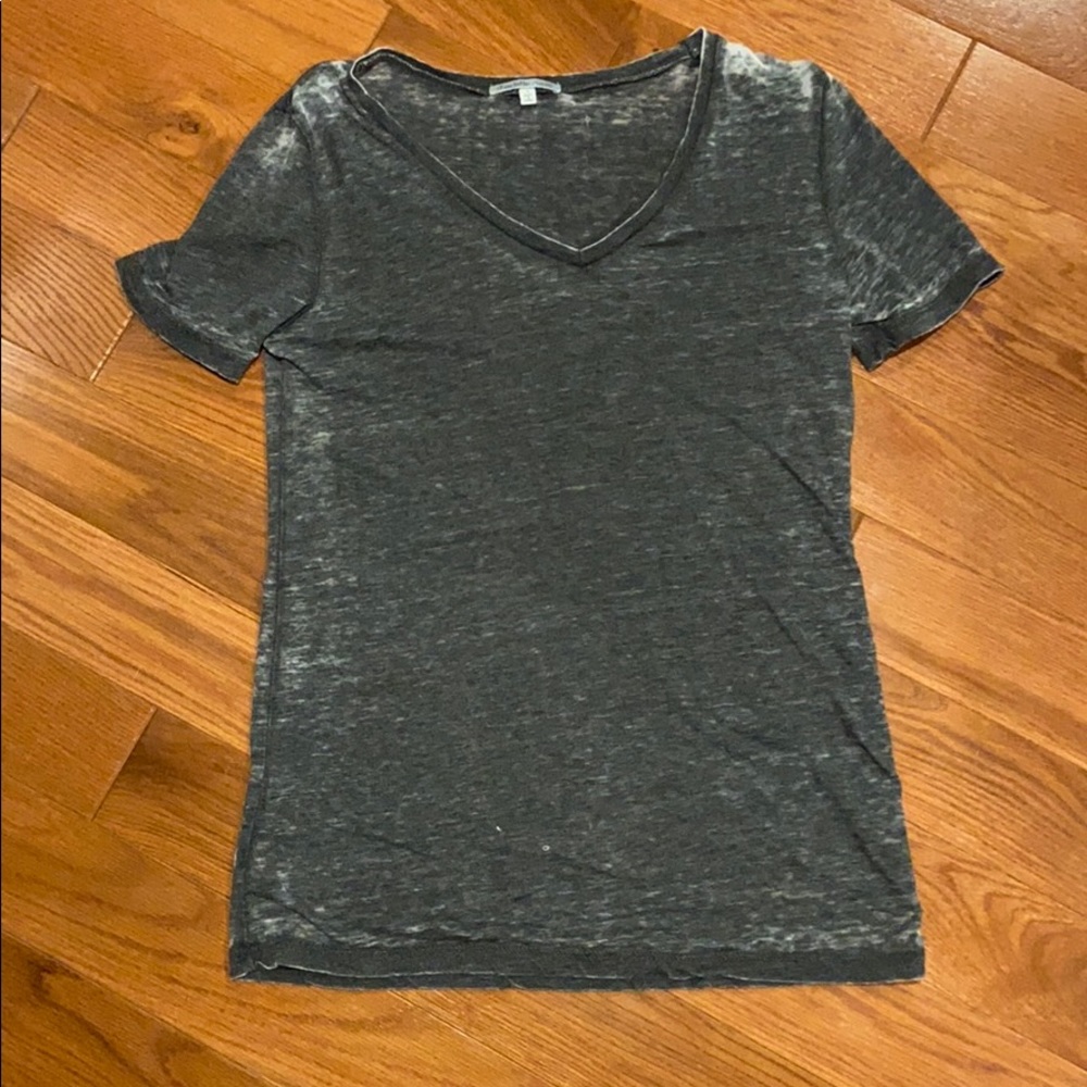 Basic Distressed Grey Short Sleeve Tee